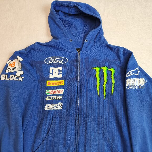 Rare Vintage DC Monster Energy Ken Block Hoodie Mens Small - Picture 4 of 8